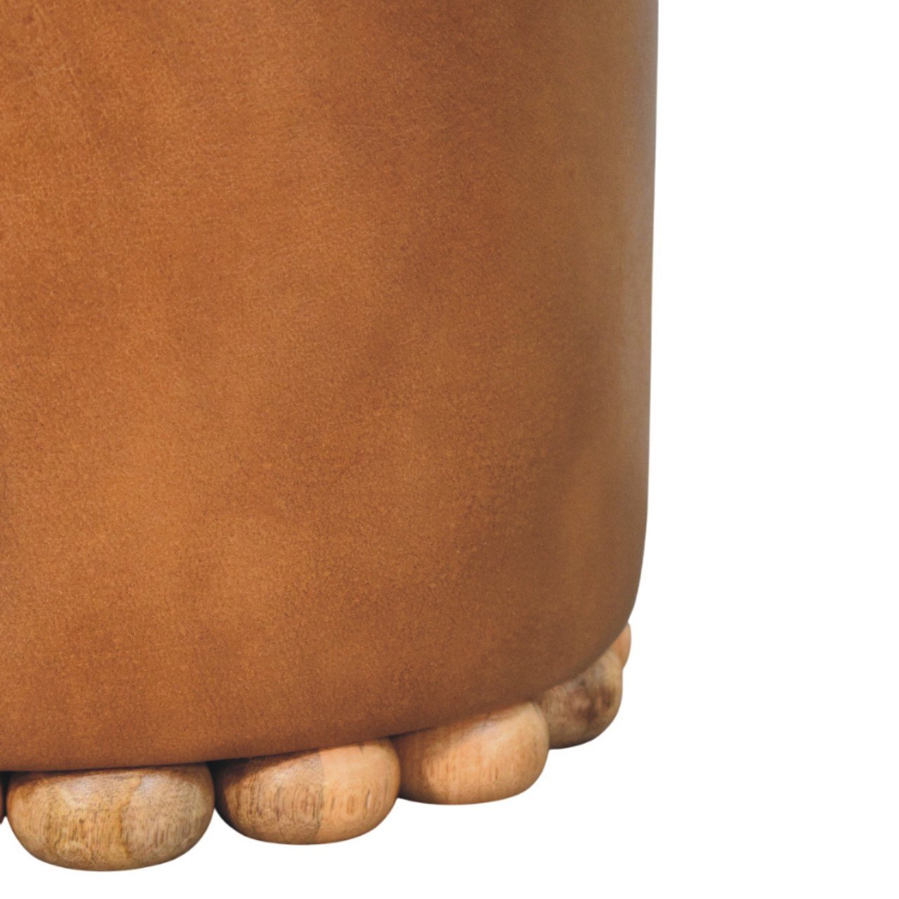 Pufa z drewna o dębowym charakterze – dębowa, 35 cm - Image 7