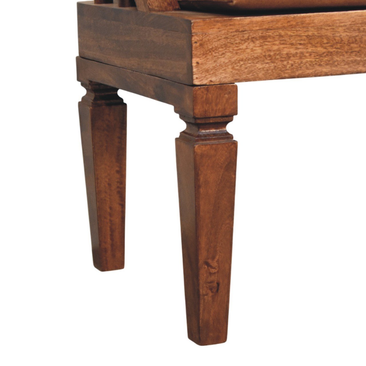 Ławka z litego drewna mango – naturalna, 110 cm — model IN4191 - obrazek 5