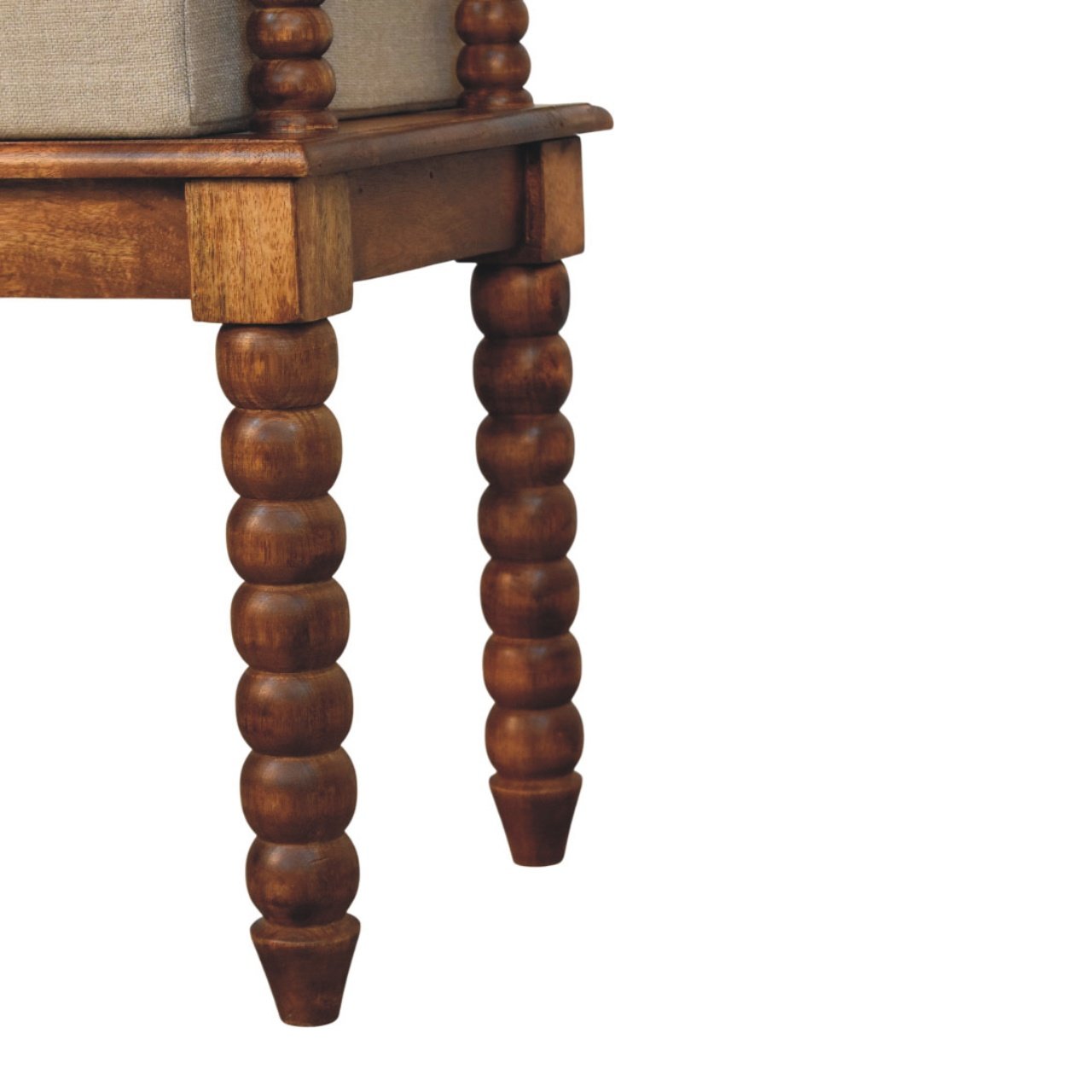 Ławka z litego drewna mango – naturalna, 100 cm - Image 8