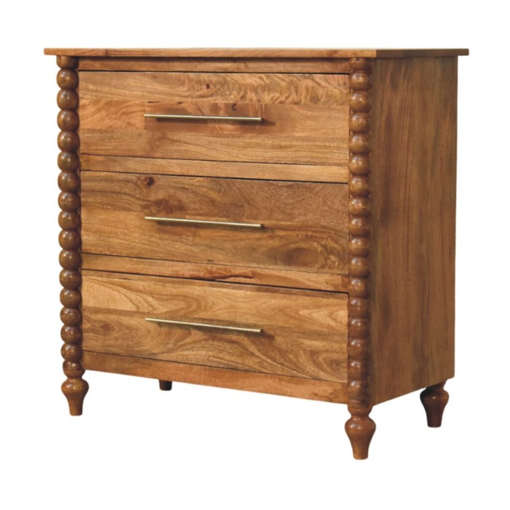Komoda z litego drewna mango – 90 cm — model IN4196