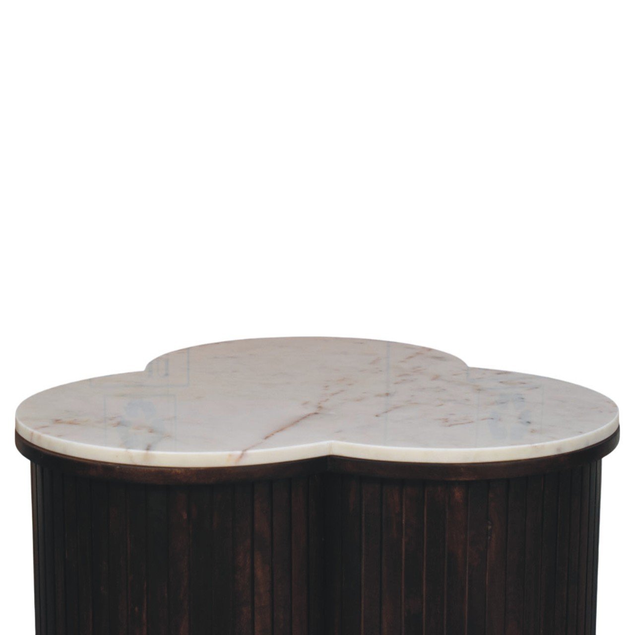 Stolik kawowy z litego drewna mango – jasny, 82 cm - Image 3