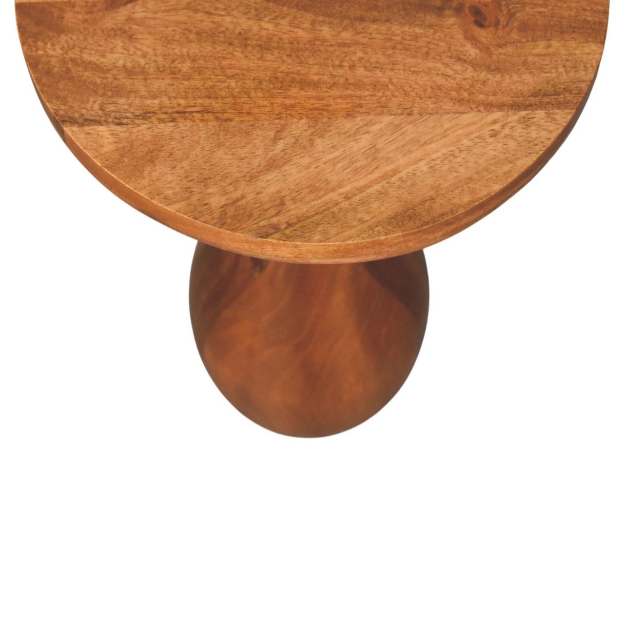 Stolik kawowy z litego drewna mango – naturalny, 35 cm - obrazek 4