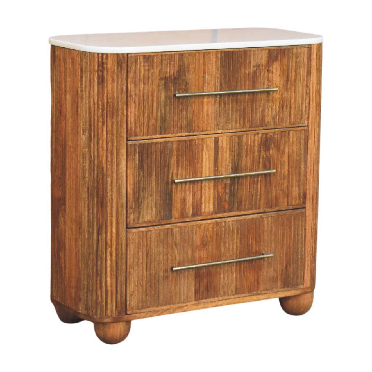 Komoda z litego drewna mango – jasna, 74 cm - obrazek 2