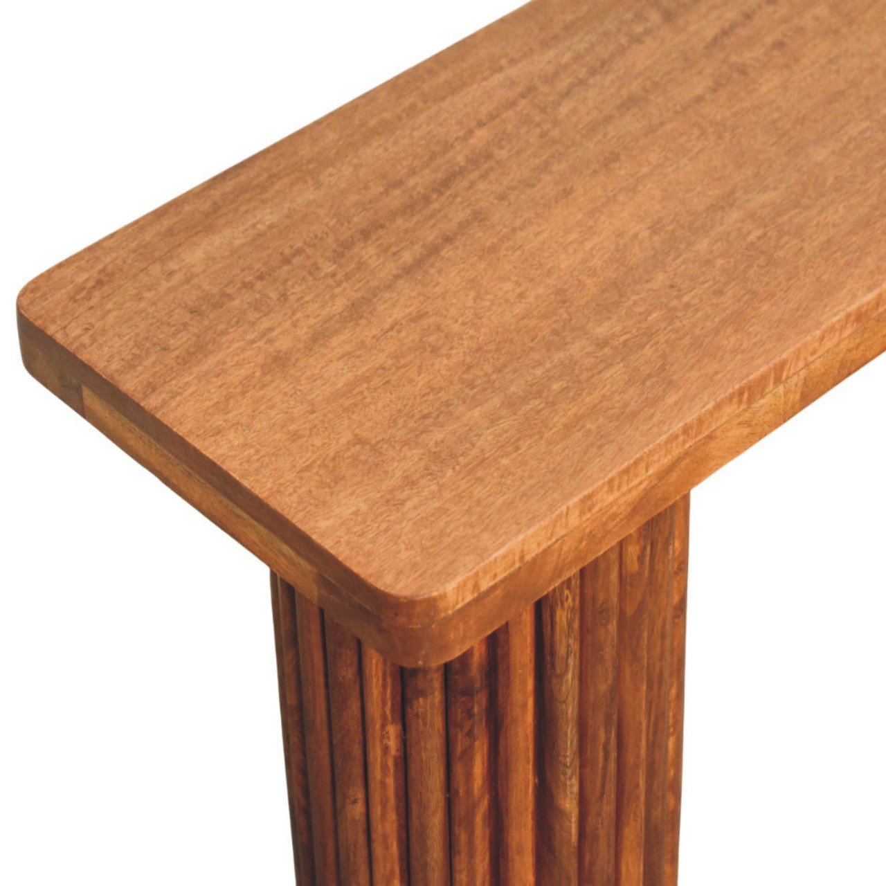 Ławka z litego drewna mango – naturalna, 110 cm — model IN4218 - Image 5