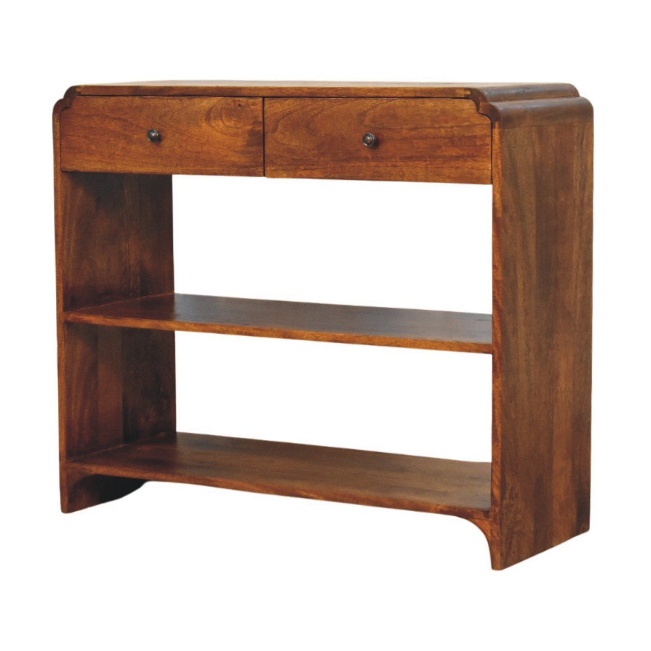 Stół z litego drewna mango – kasztanowy, 90 cm — model IN4219 - Image 2