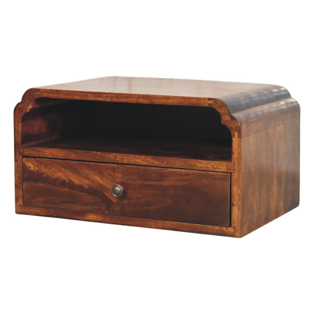 Szafka nocna z litego drewna mango – kasztanowa, 45 cm — model IN4221 - Image 2