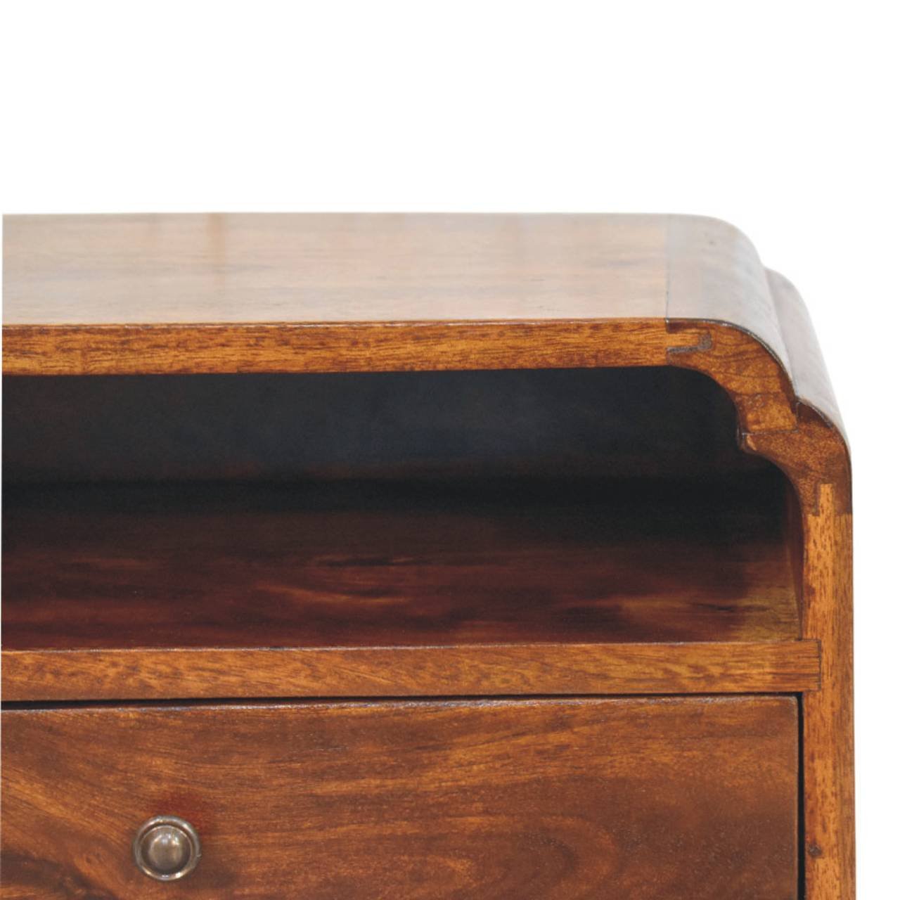 Szafka nocna z litego drewna mango – kasztanowa, 45 cm — model IN4221 - Image 3