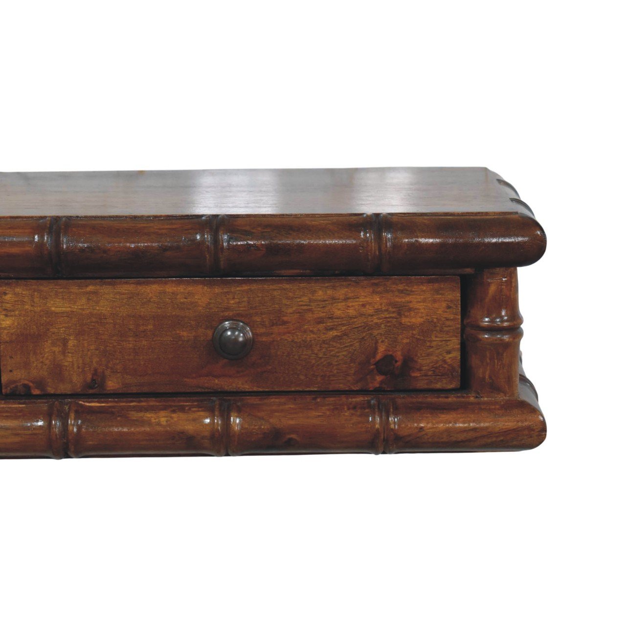 Stół z litego drewna mango – kasztanowy, 80 cm — model IN4329 - obrazek 3
