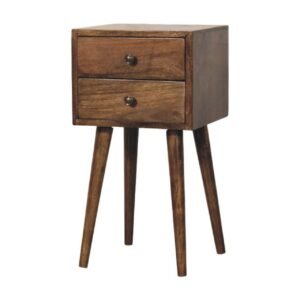 Szafka nocna z litego drewna mango – 30 cm — model IN4338