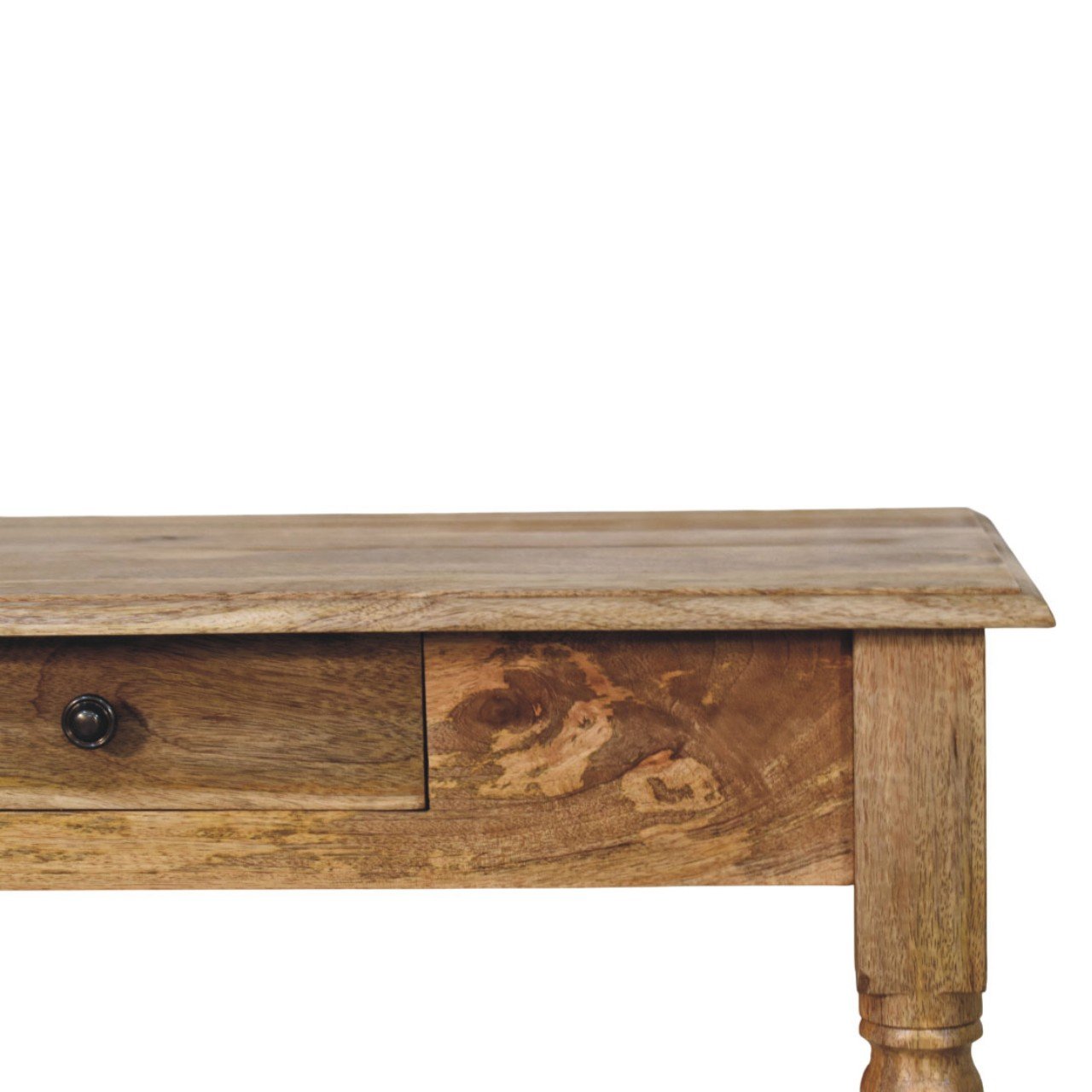 Biurko z litego drewna mango – dębowe, 80 cm — model IN4351 - obrazek 3