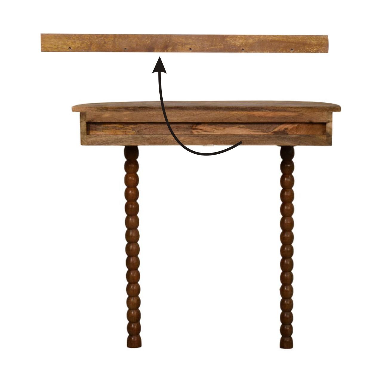 Konsola Artisan IN4356 – lite drewno mango, wykończenie dębowe - Image 7