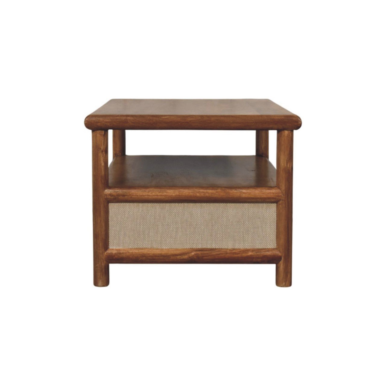 Stolik kawowy Artisan IN4358 – lite drewno mango i rattan, wykończenie rattanowe - obrazek 7