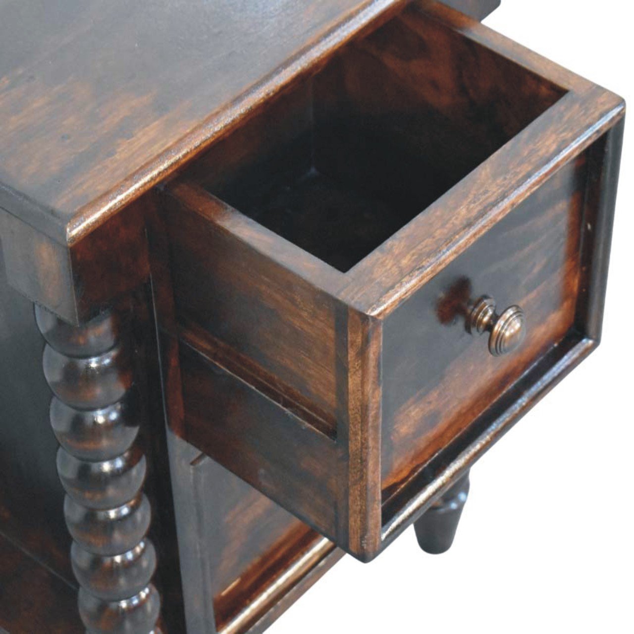 Szafka nocna Artisan IN4385 – lite drewno mango, wykończenie orzechowe - Image 5