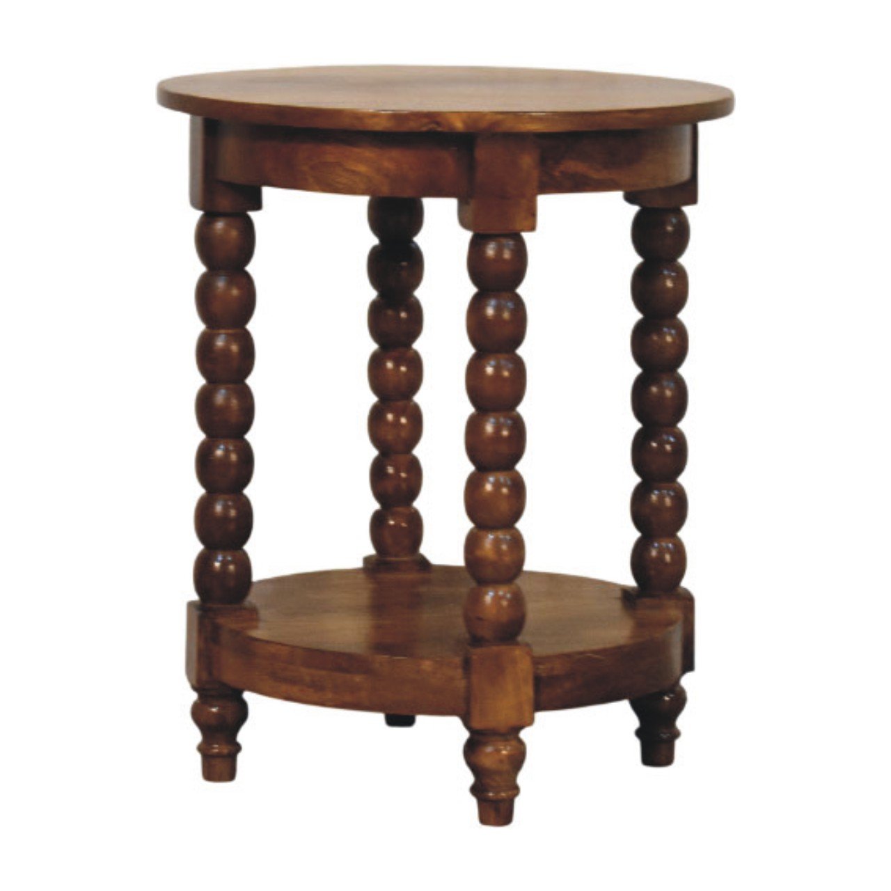 Stolik kawowy Artisan IN4407 – lite drewno mango, wykończenie naturalne