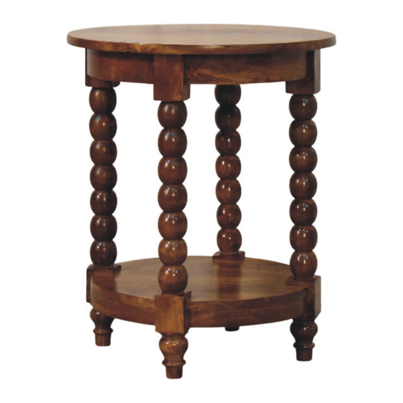 Stolik kawowy Artisan IN4407 – lite drewno mango, wykończenie naturalne - obrazek 2