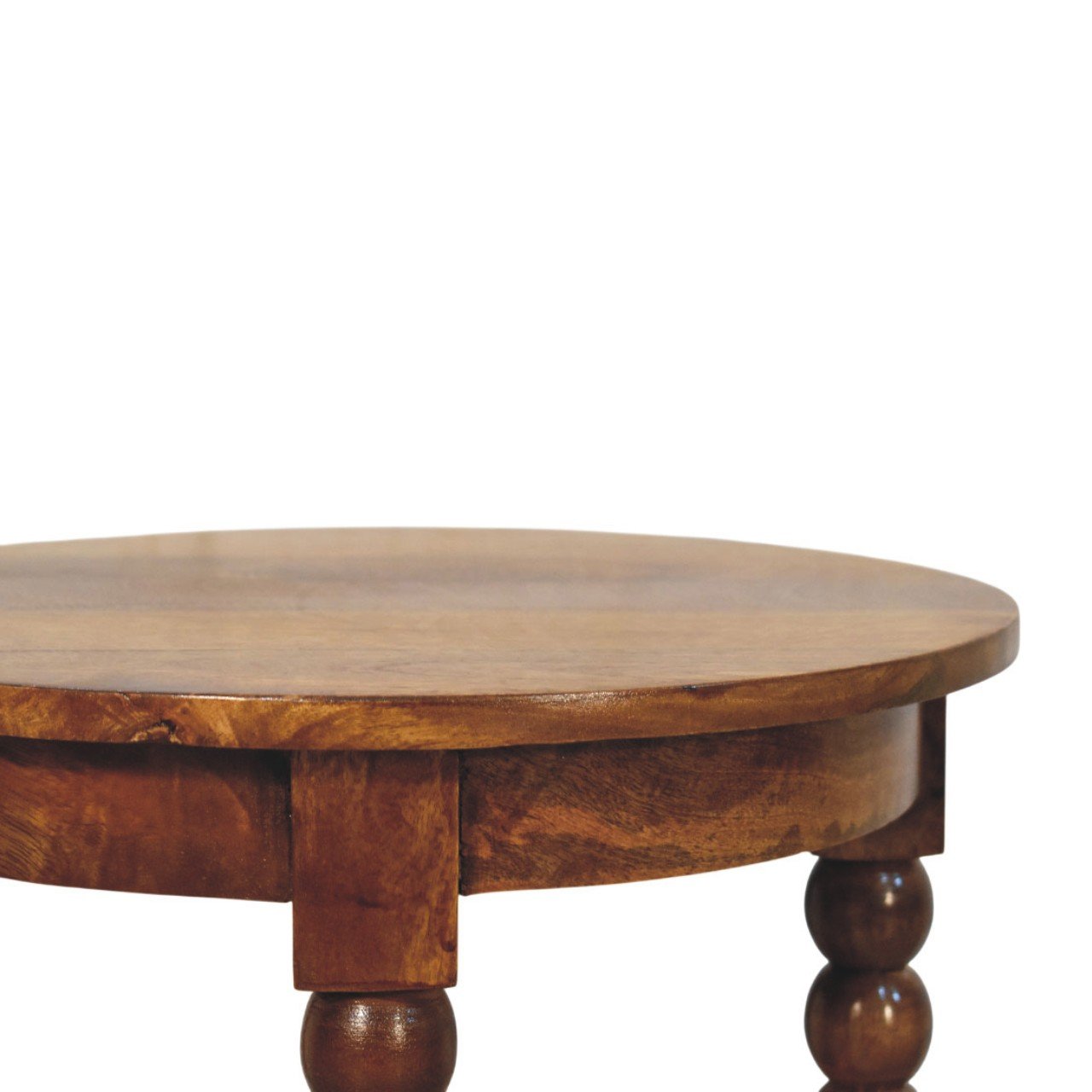 Stolik kawowy Artisan IN4407 – lite drewno mango, wykończenie naturalne - obrazek 4