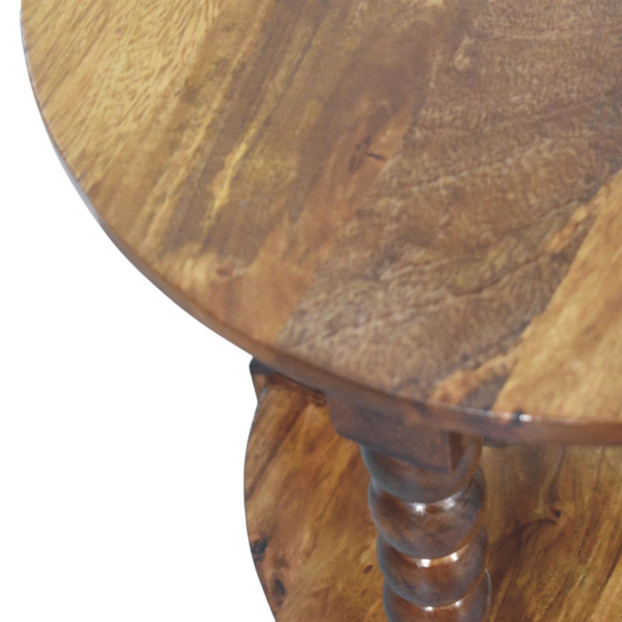 Stolik kawowy Artisan IN4407 – lite drewno mango, wykończenie naturalne - obrazek 6