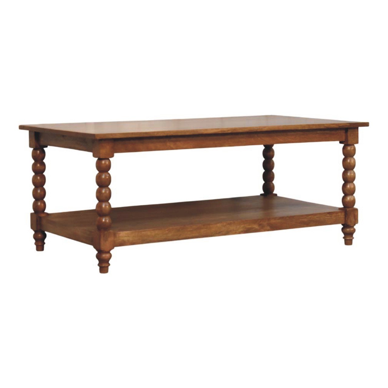 Stolik kawowy Artisan IN4408 – lite drewno mango, wykończenie naturalne
