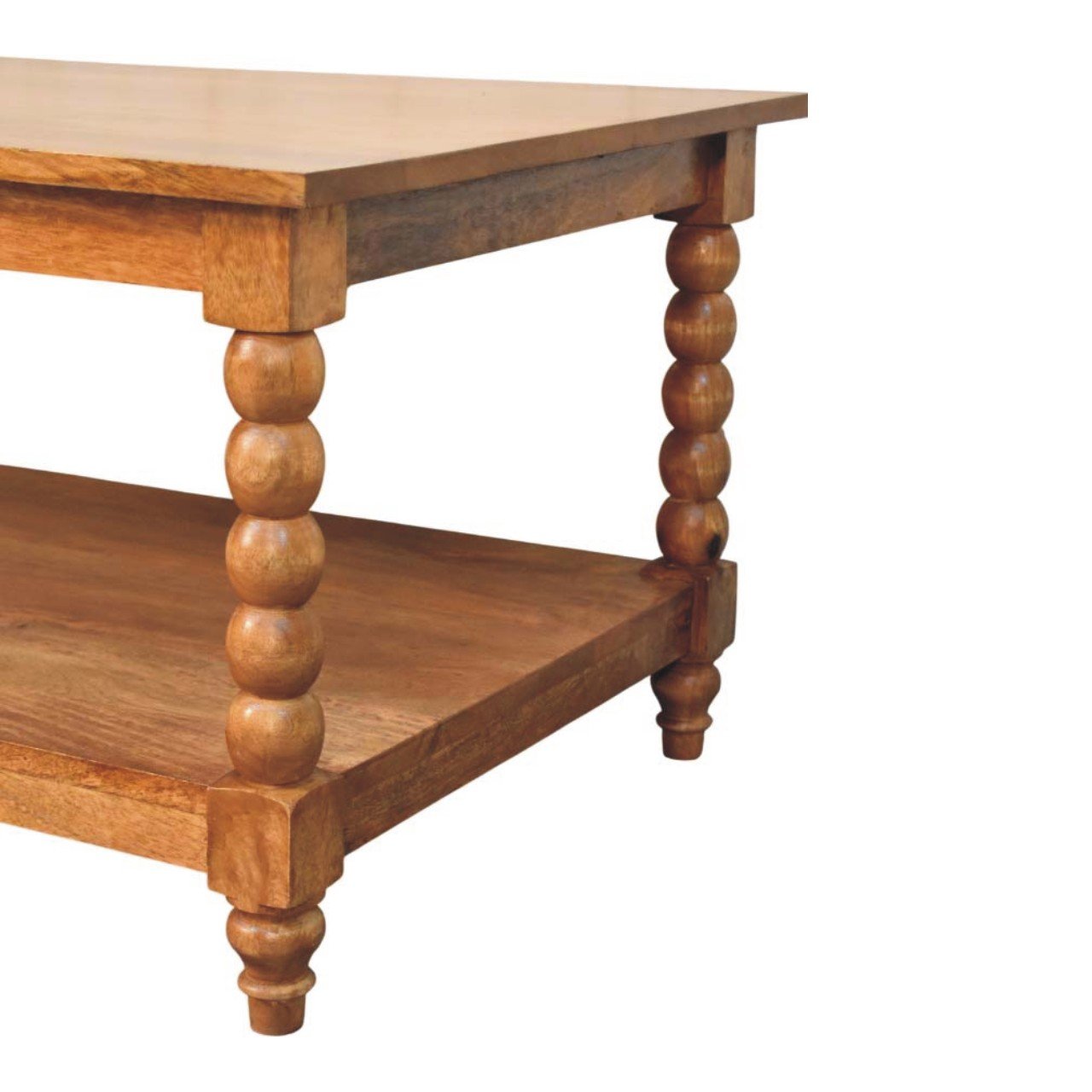 Stolik kawowy Artisan IN4408 – lite drewno mango, wykończenie naturalne - obrazek 5