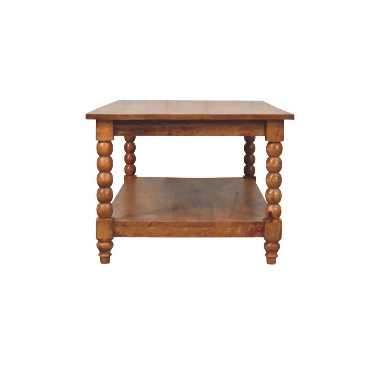 Stolik kawowy Artisan IN4408 – lite drewno mango, wykończenie naturalne - obrazek 7