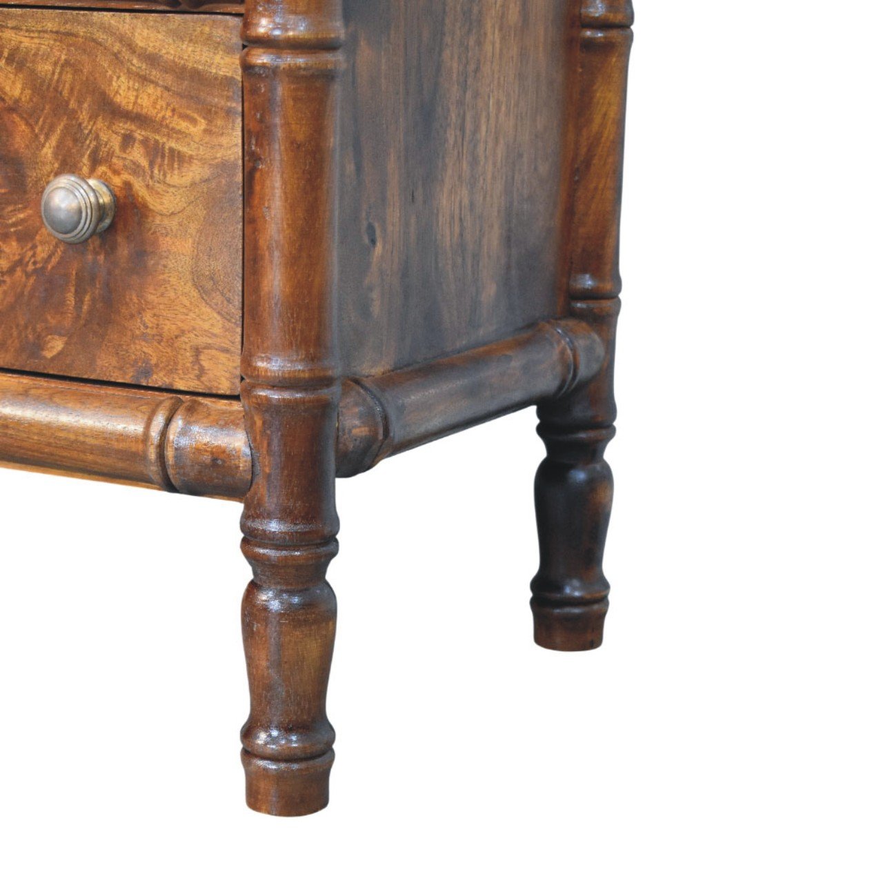 Komoda z litego drewna mango – kasztanowa, 75 cm — model IN4434 - Image 6