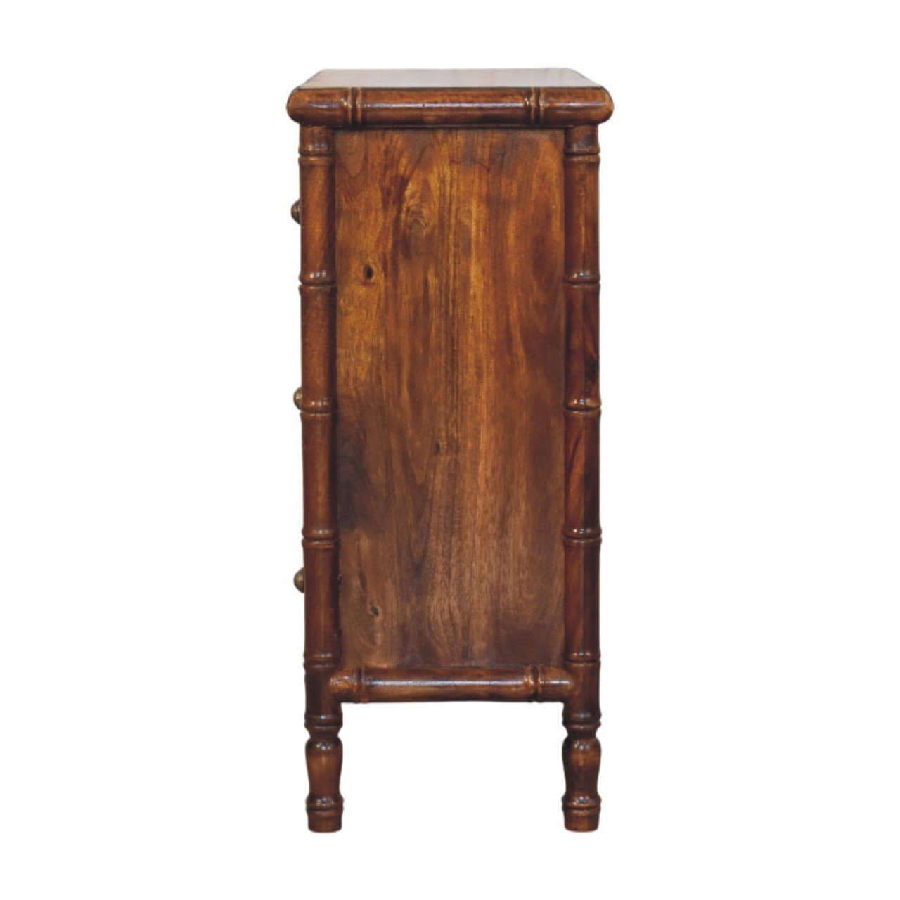 Komoda z litego drewna mango – kasztanowa, 75 cm — model IN4434 - Image 7