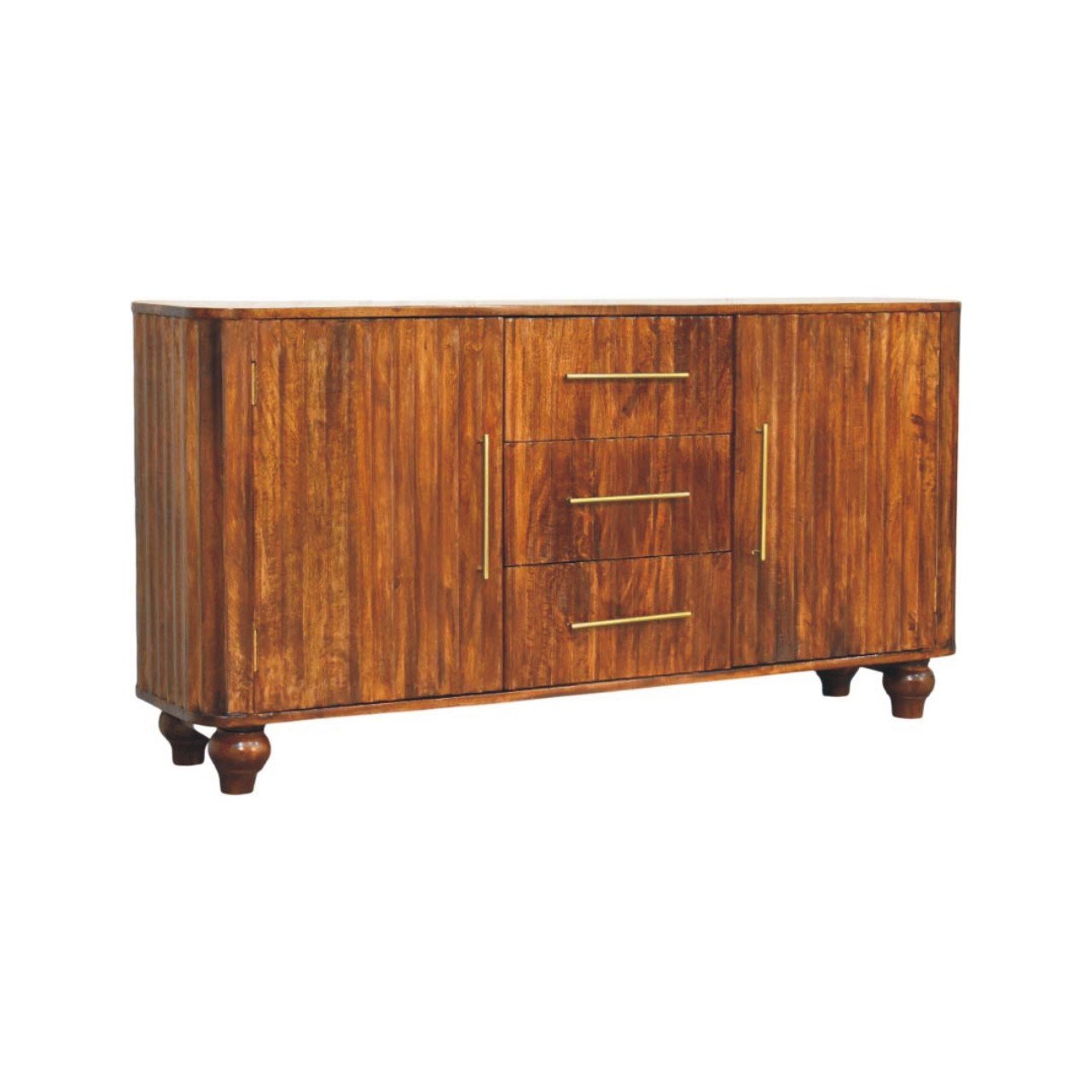 Komoda z litego drewna mango – kasztanowa, 146 cm - Image 2