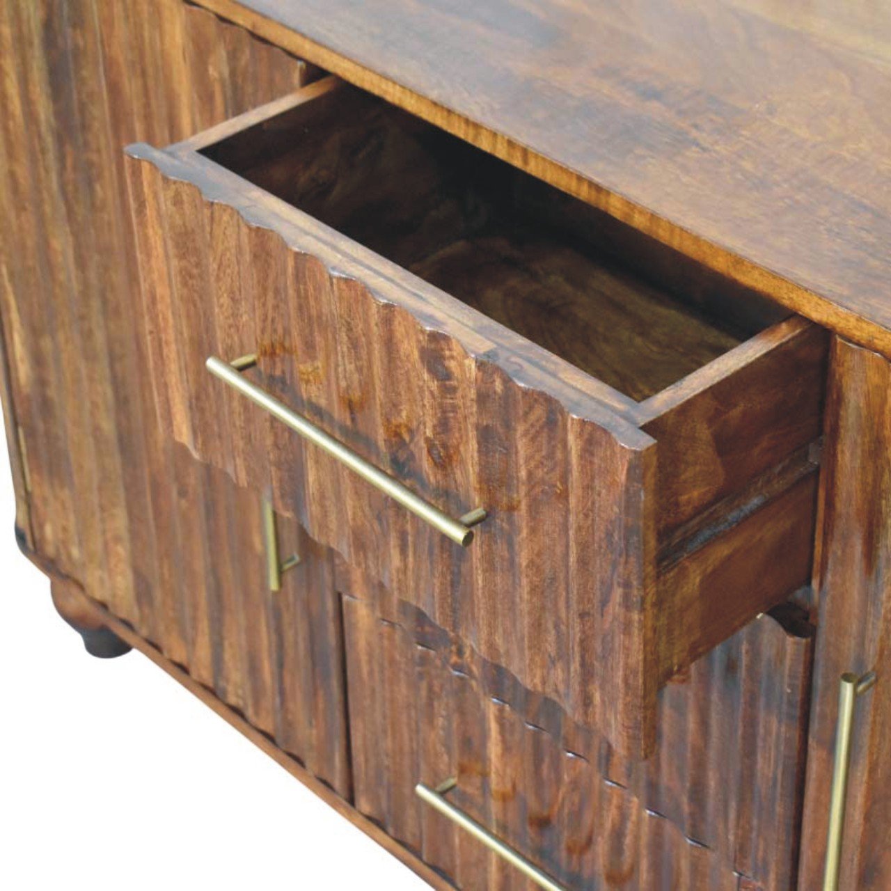 Komoda z litego drewna mango – kasztanowa, 146 cm - Image 5