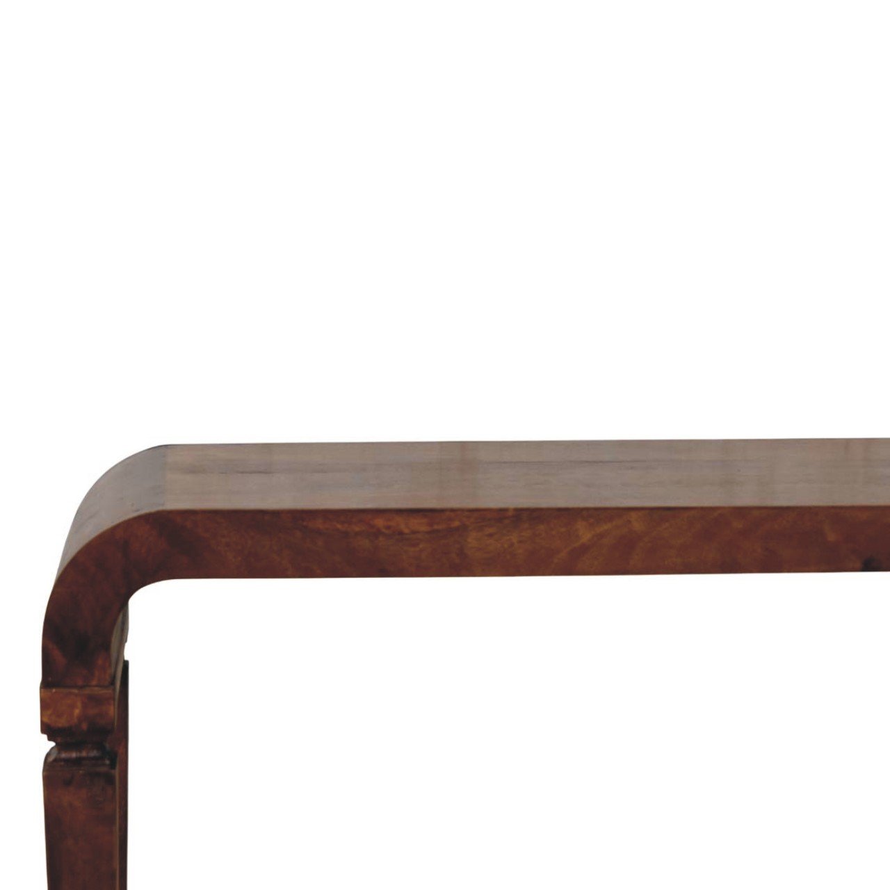 Stół z litego drewna mango – kasztanowy, 120 cm - obrazek 3