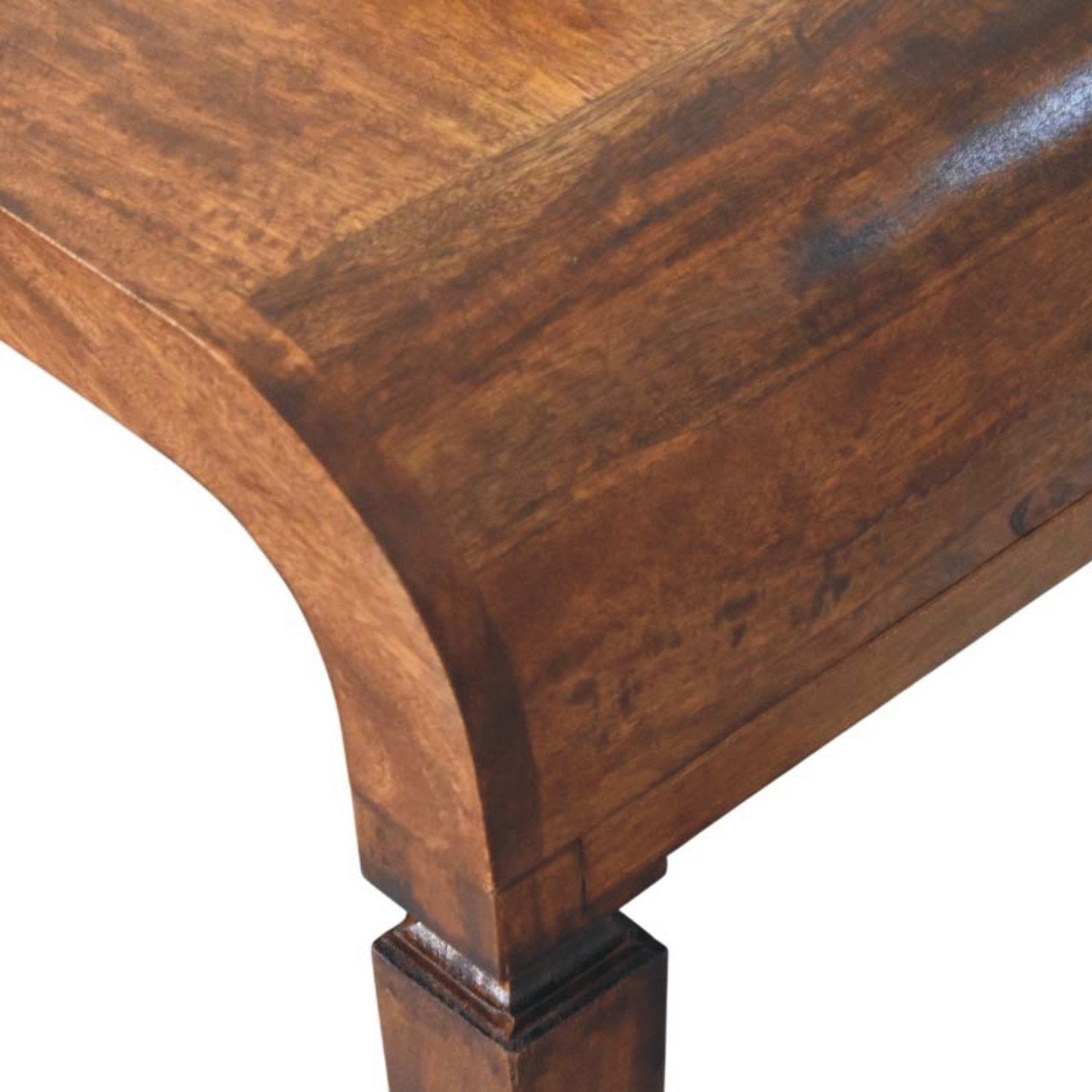 Stół z litego drewna mango – kasztanowy, 120 cm - obrazek 4