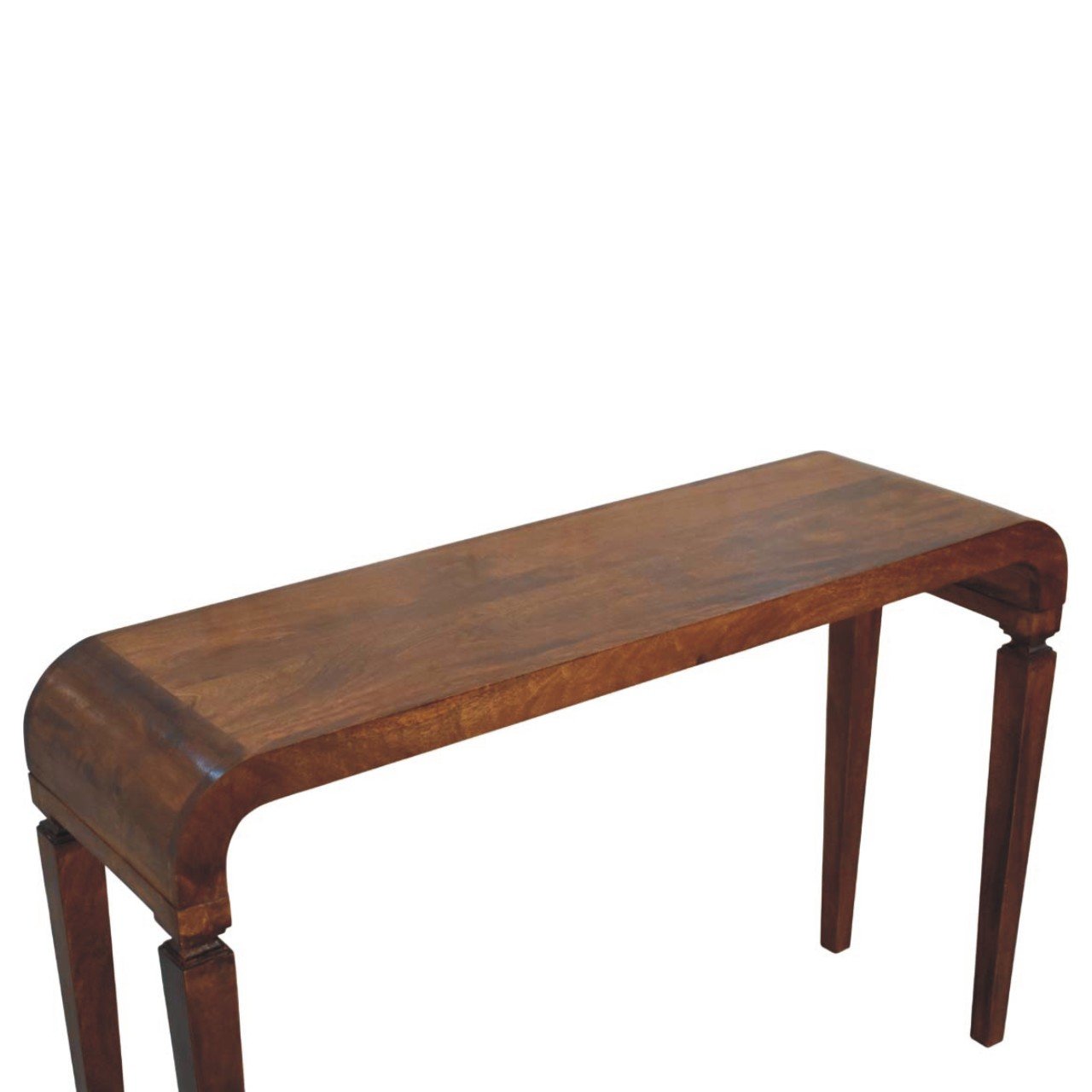 Stół z litego drewna mango – kasztanowy, 120 cm - obrazek 5