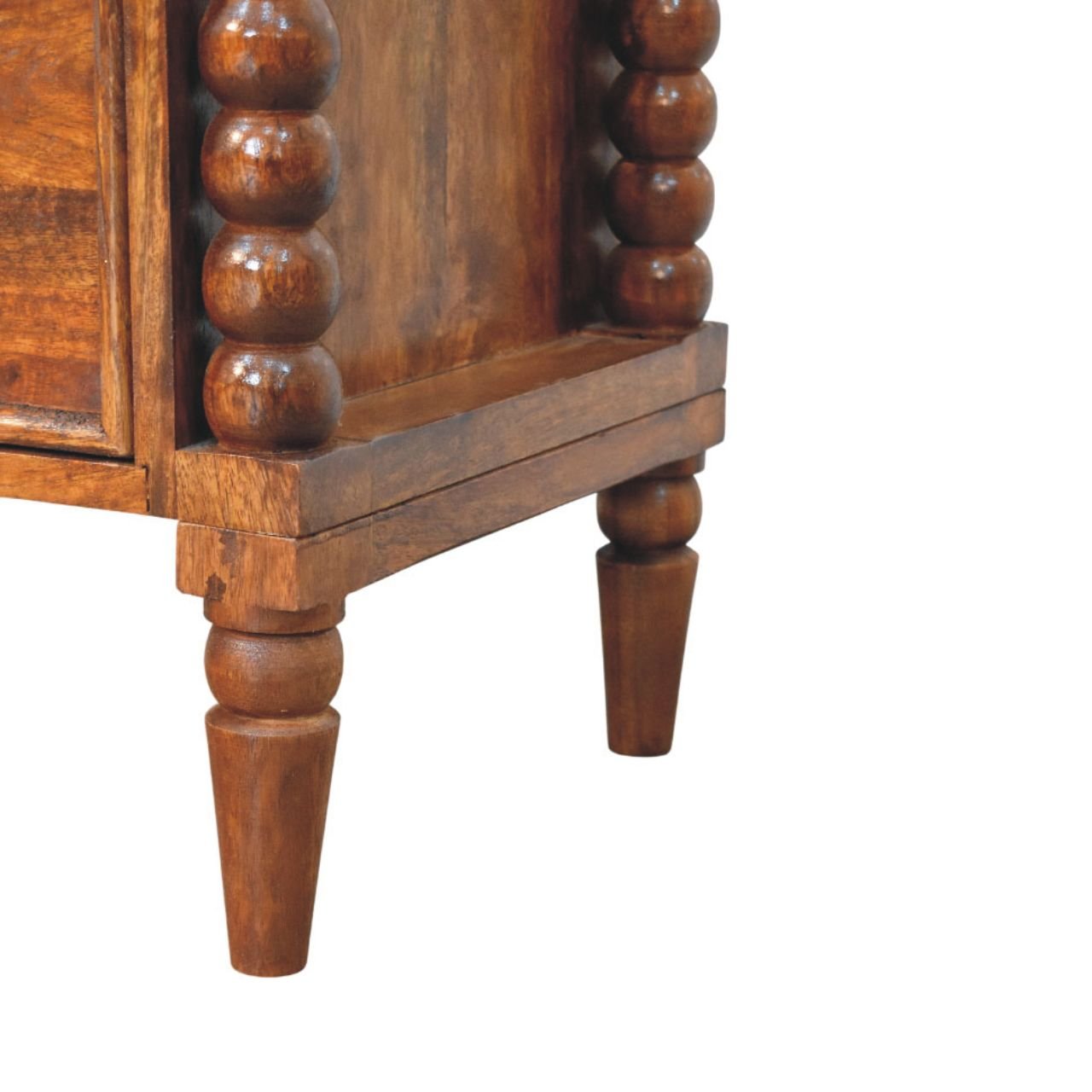 Szafka nocna Artisan IN4448 – lite drewno mango, wykończenie kasztanowe - Image 6