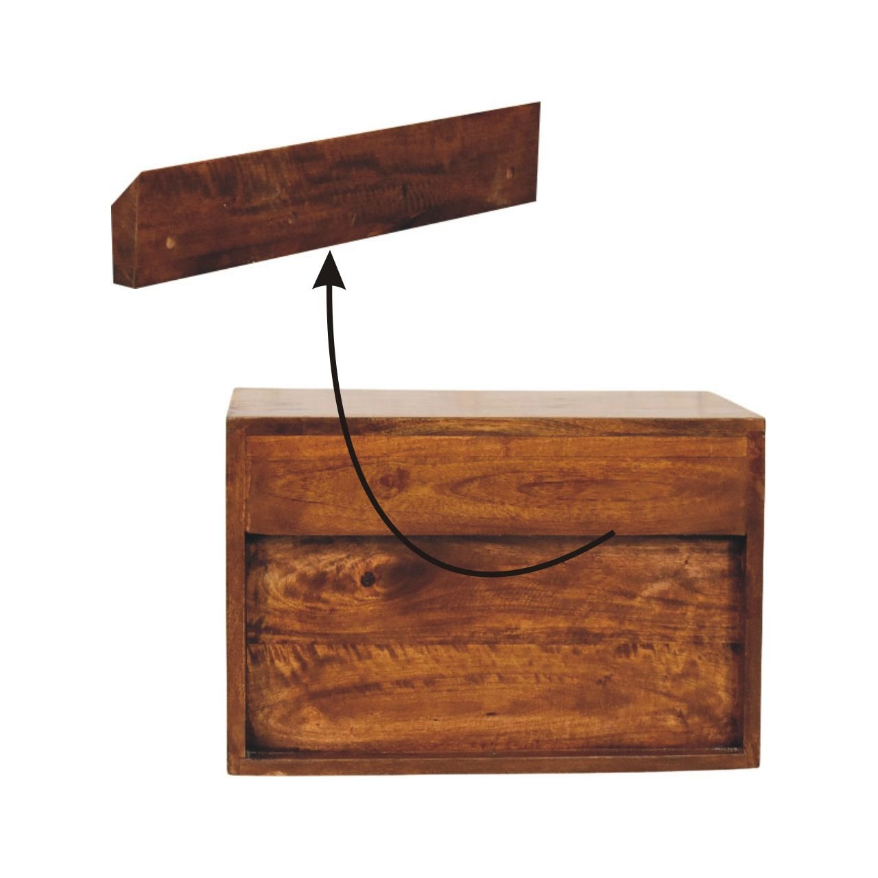 Szafka nocna Artisan IN4450 – lite drewno mango, wykończenie kasztanowe - Image 8