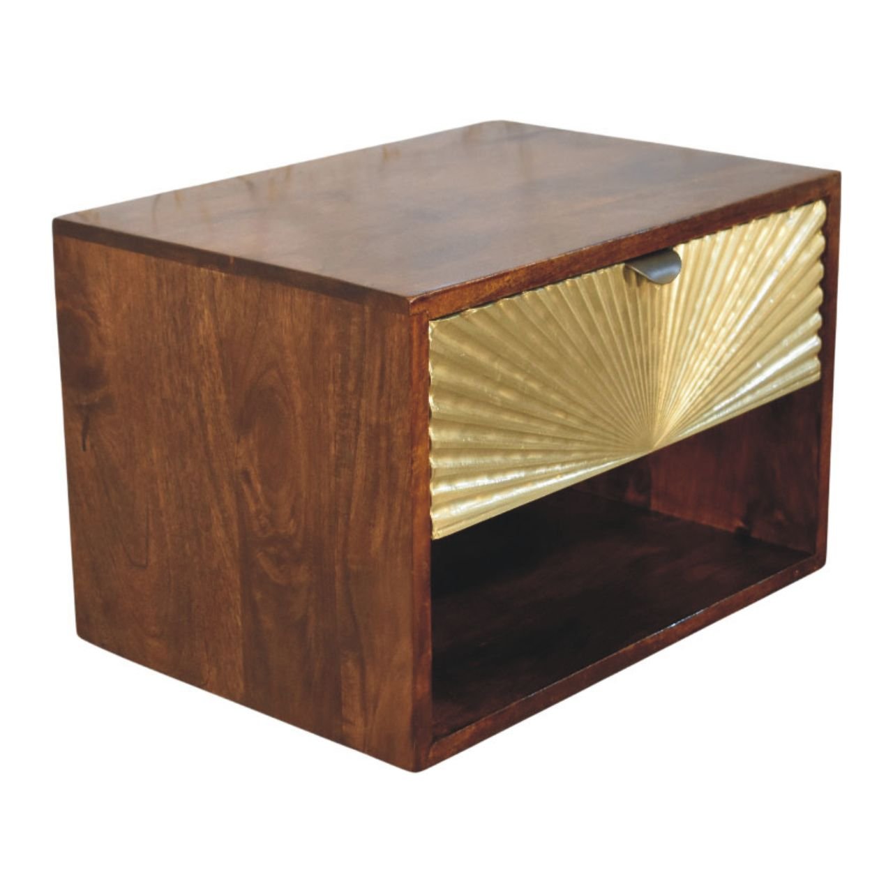 Szafka nocna Artisan IN4450 – lite drewno mango, wykończenie kasztanowe - Image 3