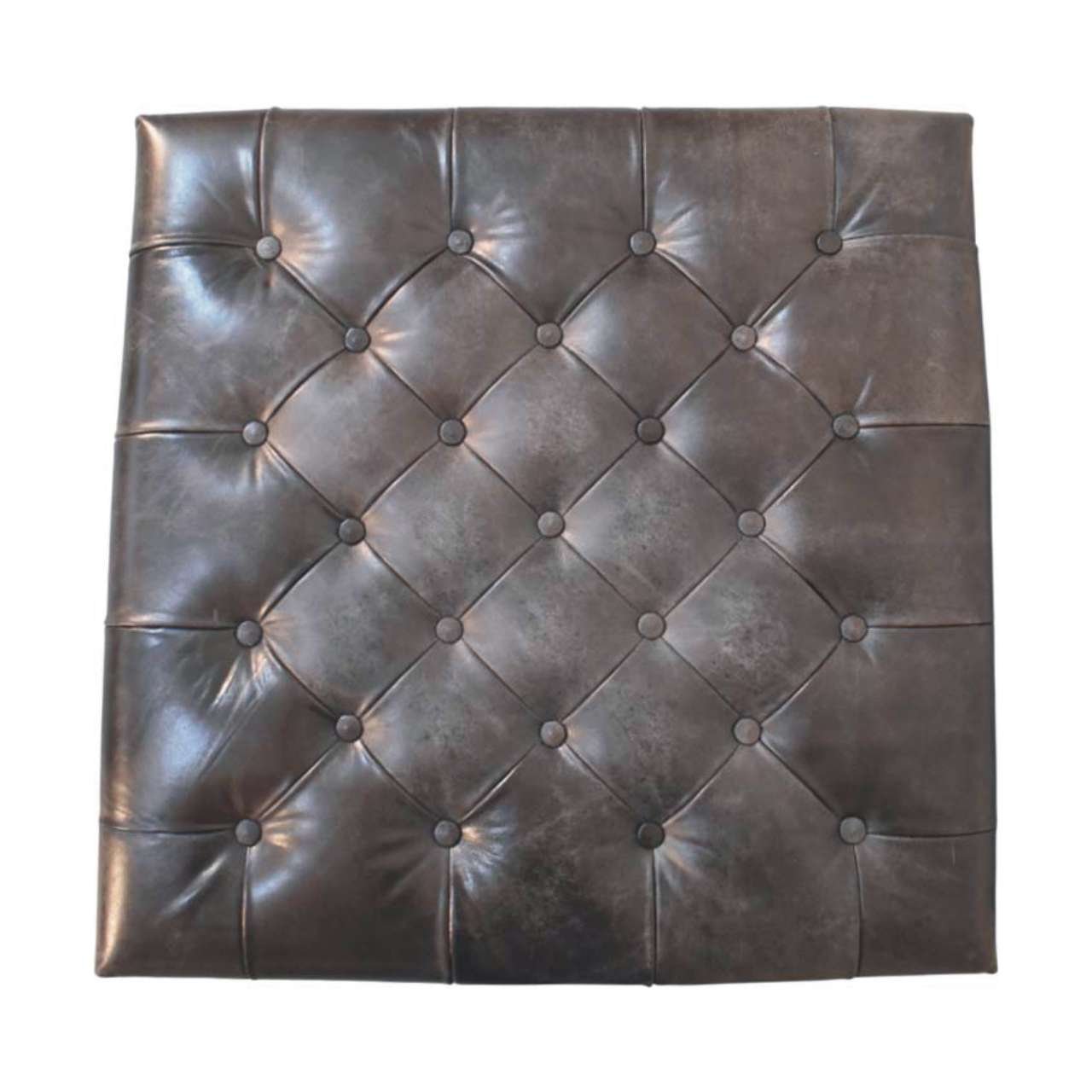 Pufa z drewna i skóry – czarna, 80 cm - Image 7