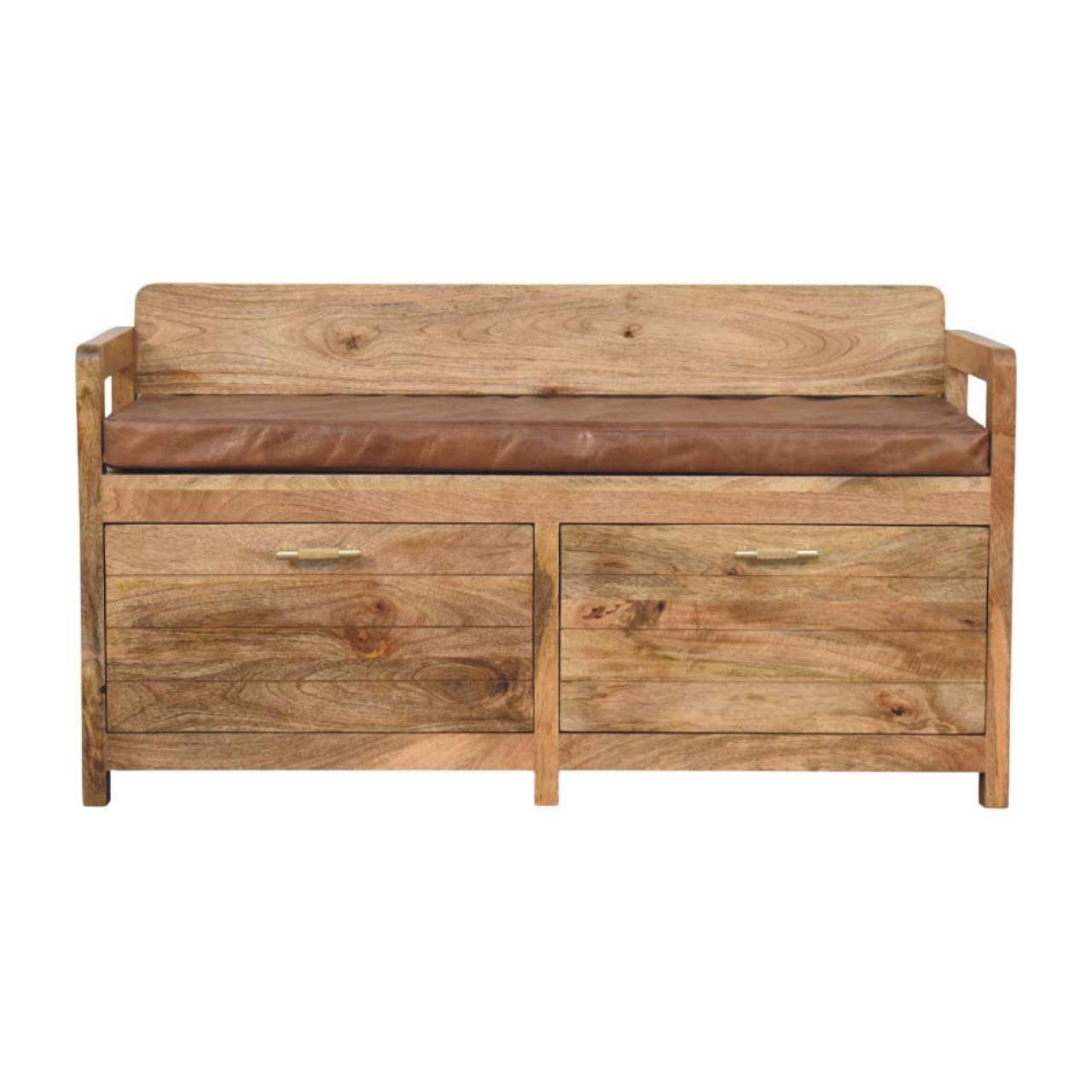 Ławka Artisan IN4455 – lite drewno mango, wykończenie naturalne