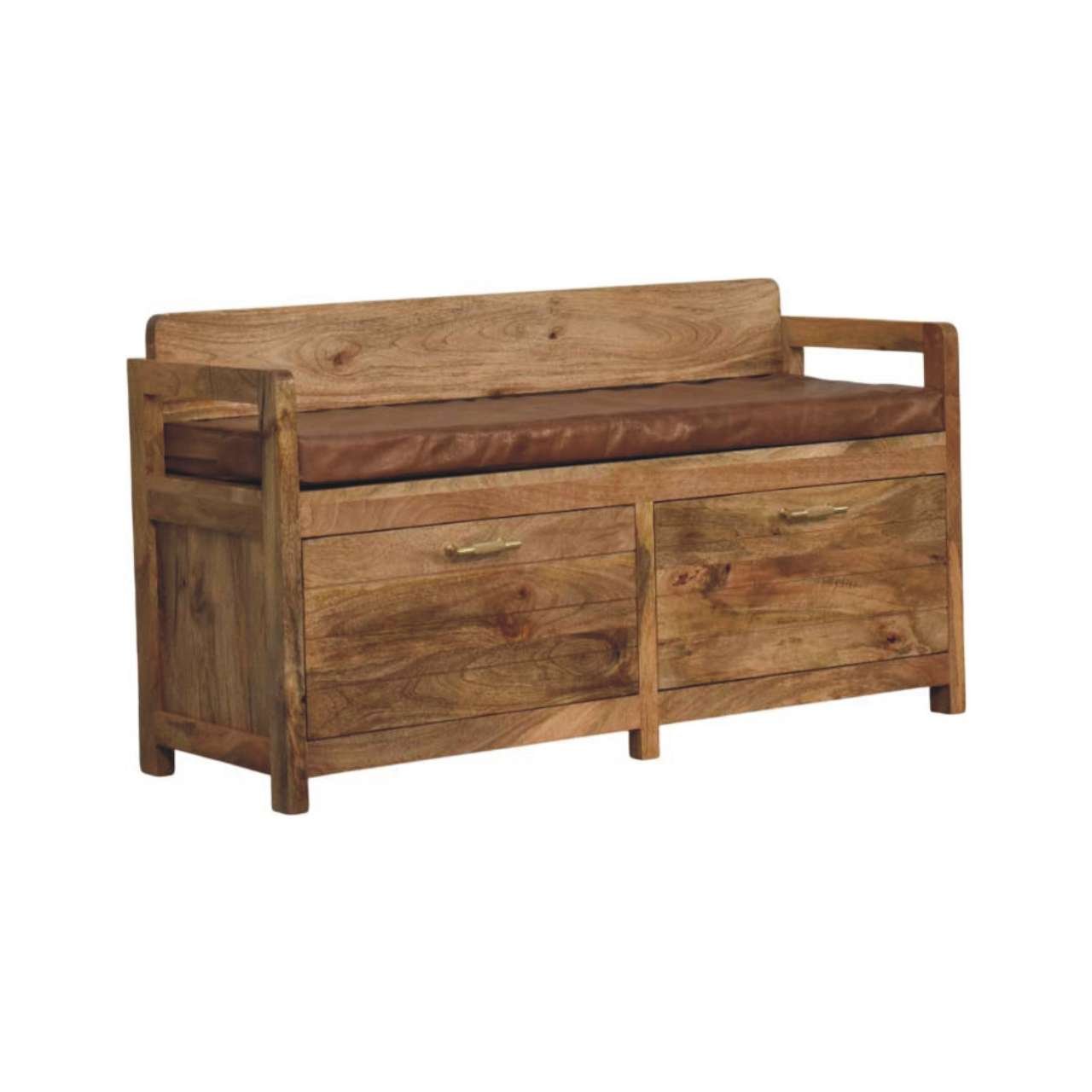 Ławka Artisan IN4455 – lite drewno mango, wykończenie naturalne - Image 2