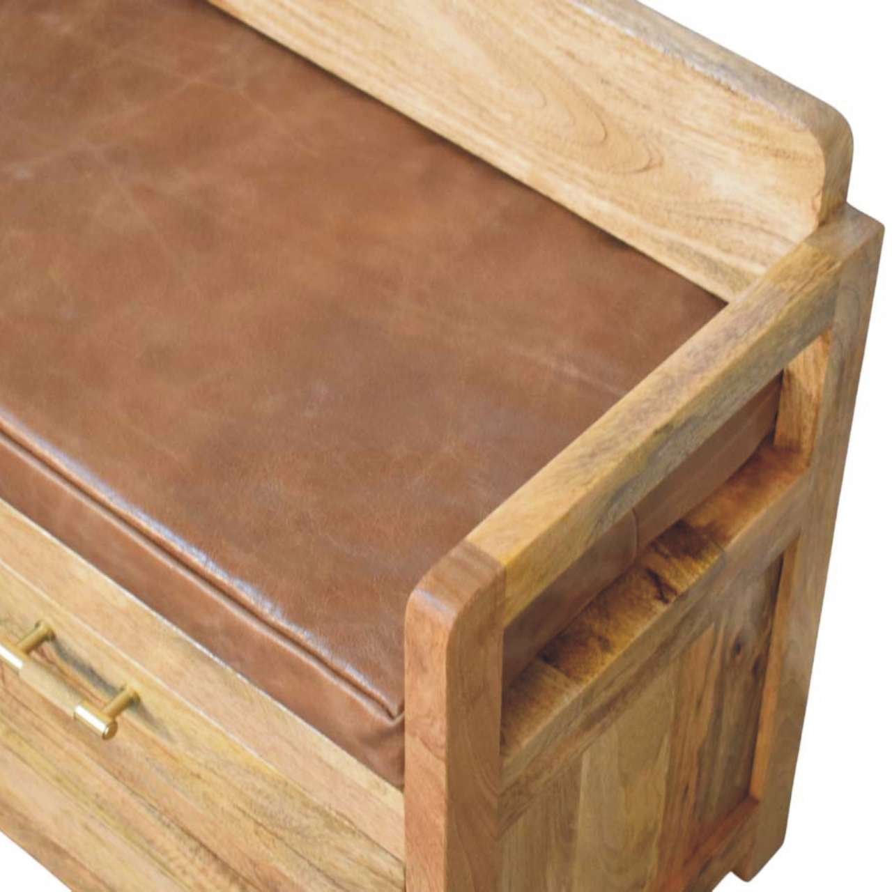 Ławka Artisan IN4455 – lite drewno mango, wykończenie naturalne - Image 5