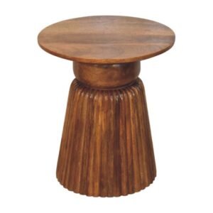 Stolik kawowy z litego drewna mango – naturalny, 45 cm — model IN4460