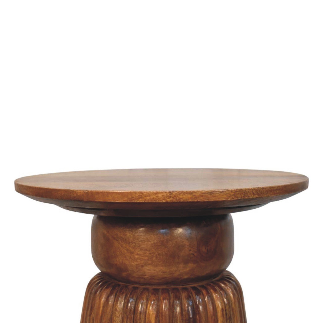 Stolik kawowy z litego drewna mango – naturalny, 45 cm — model IN4460 - Image 3