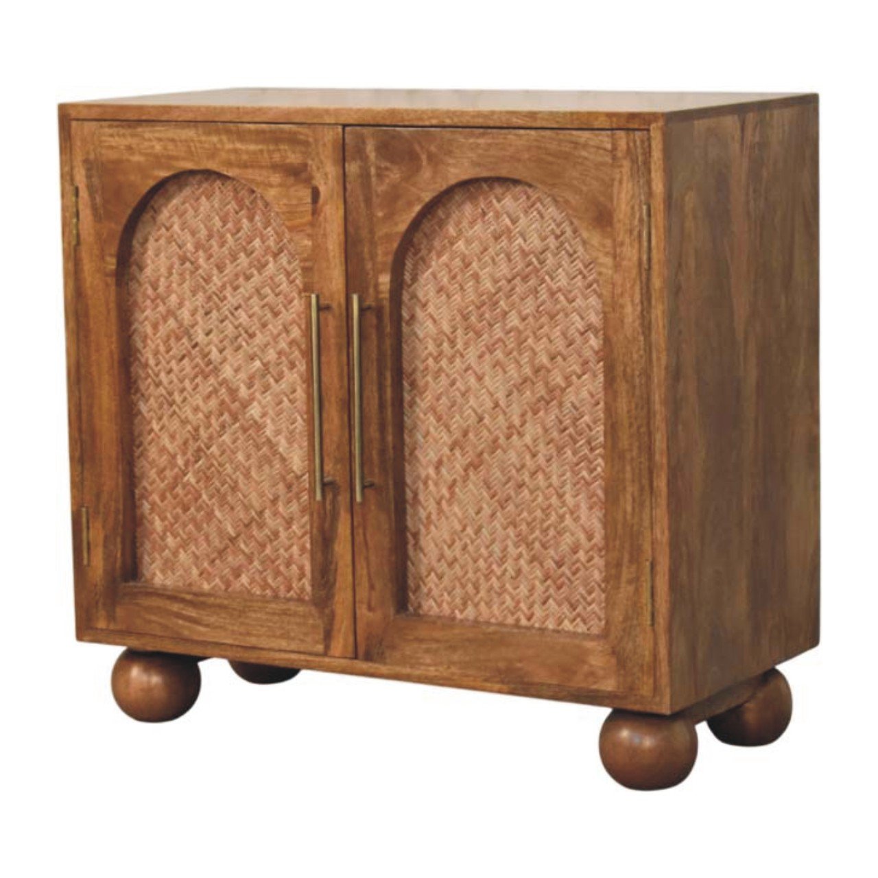 Komoda z litego drewna mango – naturalna, 75 cm — model IN4462