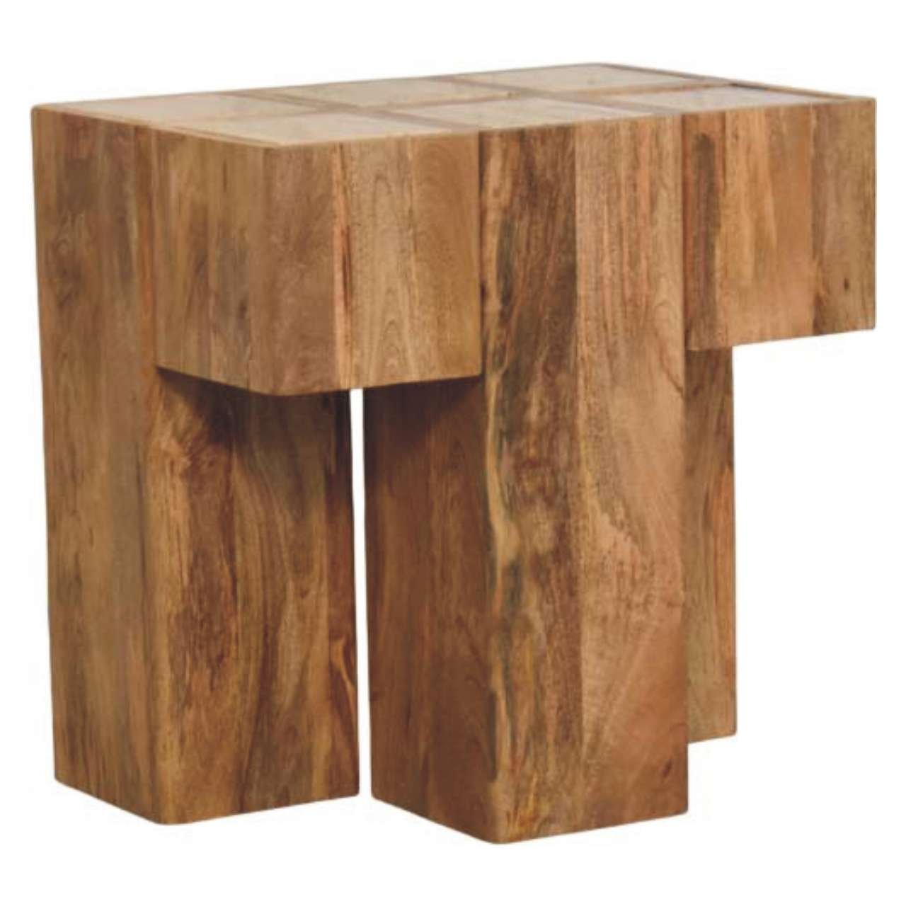 Stolik kawowy Artisan IN4463 – lite drewno mango, wykończenie dębowe - obrazek 2