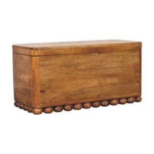 Ławka z litego drewna mango – naturalna, 80 cm