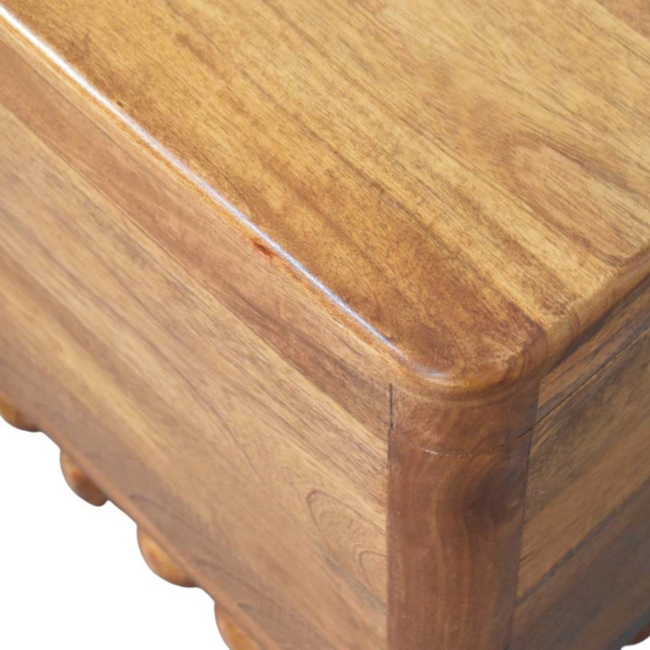 Ławka z litego drewna mango – naturalna, 80 cm - obrazek 4