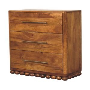 Komoda z litego drewna mango – naturalna, 75 cm — model IN4471