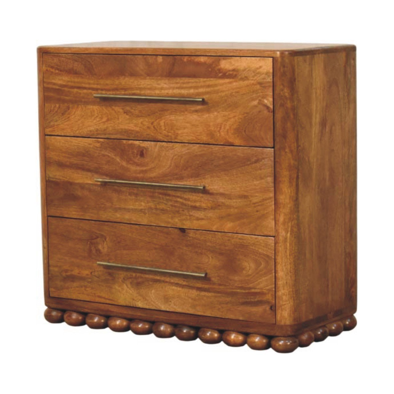 Komoda z litego drewna mango – naturalna, 75 cm — model IN4471