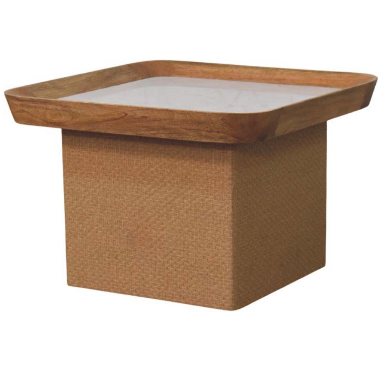 Stolik kawowy Artisan IN4479 – lite drewno mango, wykończenie dębowe