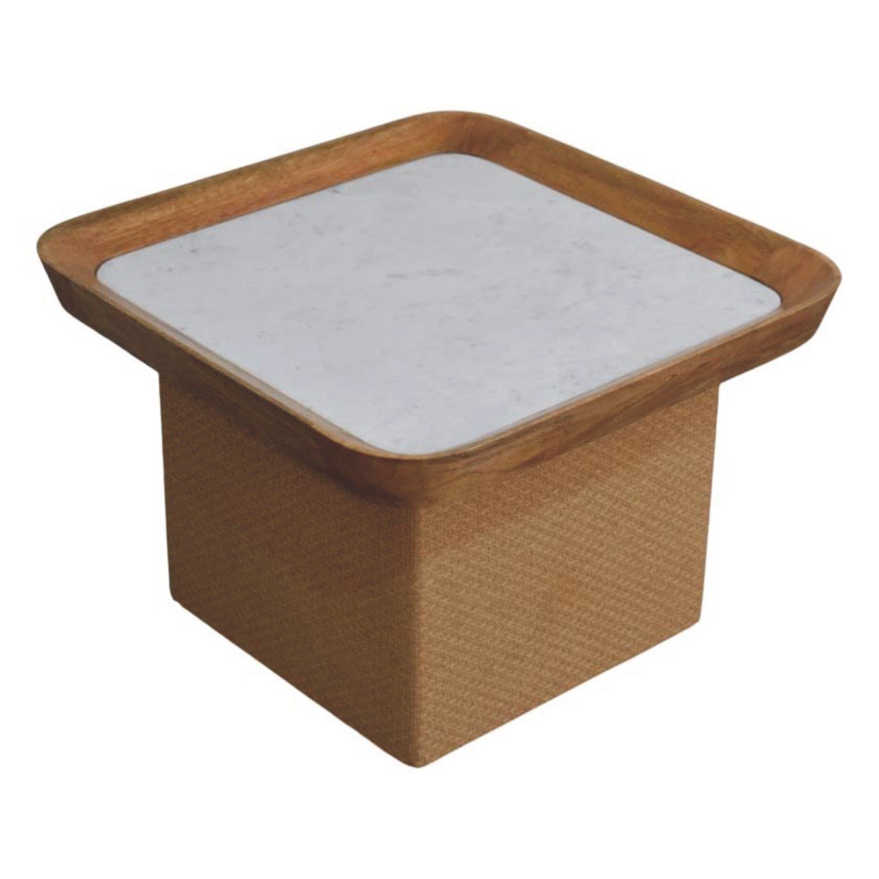 Stolik kawowy Artisan IN4479 – lite drewno mango, wykończenie dębowe - obrazek 4