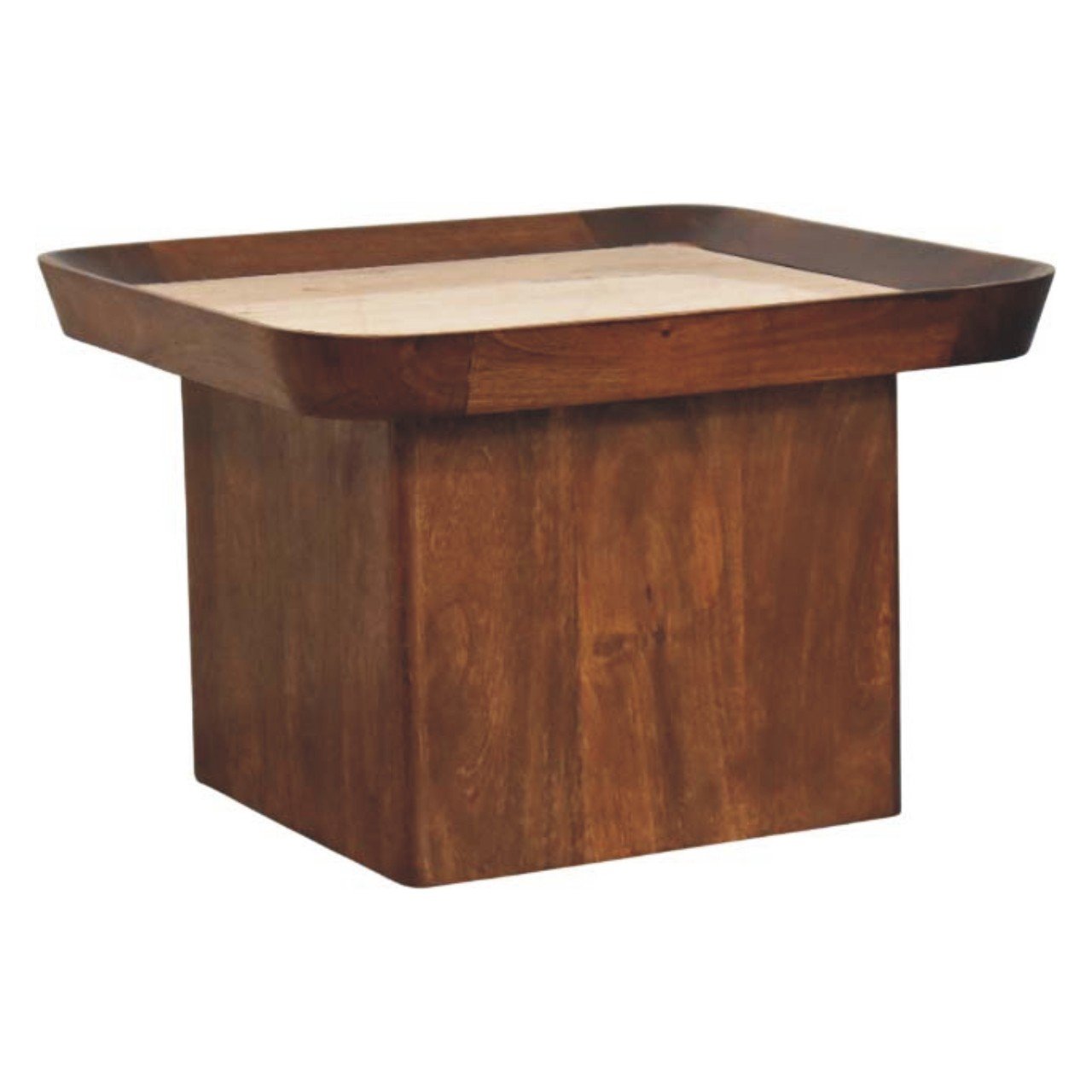 Stolik kawowy Artisan IN4480 – lite drewno mango, wykończenie kasztanowe - obrazek 2