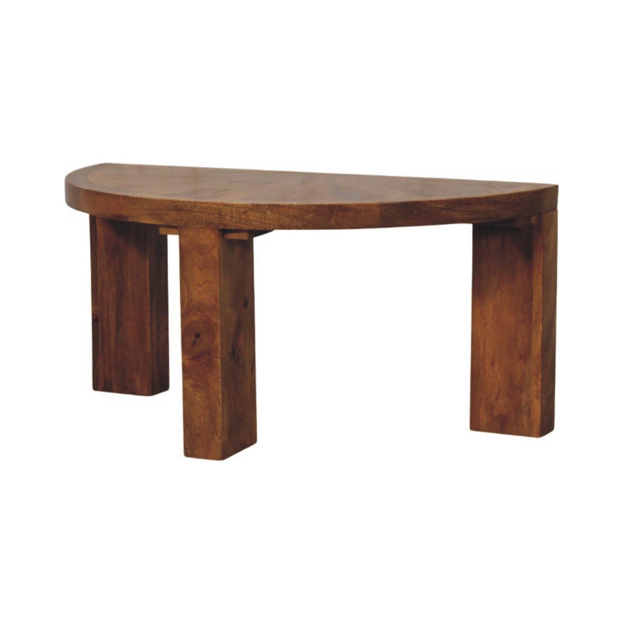 Stolik kawowy z litego drewna mango – naturalny, 84 cm